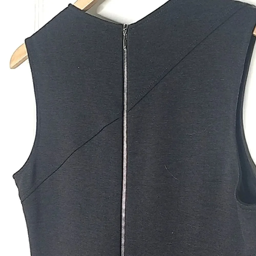 Sharagano Studio Charcoal Grey Fine Knit Shift Dress Size 10